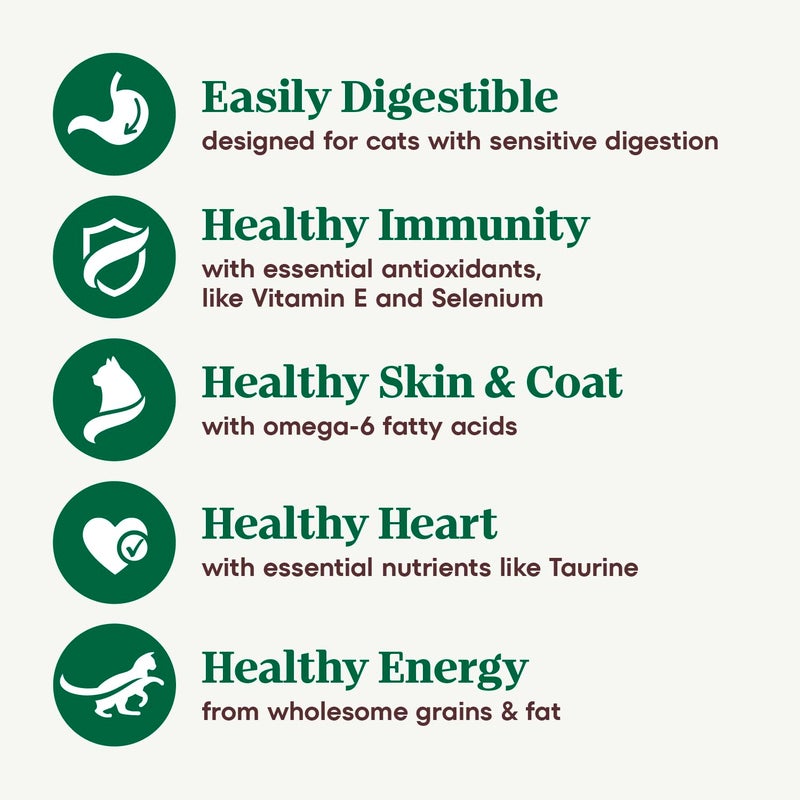 Nutro Wholesome Essentials Dry Cat Food, Enhanced Care Sensitive, Chicken, Rice & Peas, 5 lb. Bag - Image 4